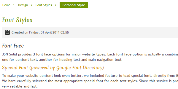 Font Face Personal Special