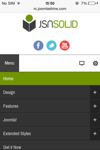 Special designed mobile menu system